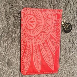 Spartina Coral Card Holder with Gold Charm